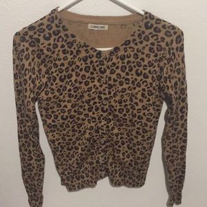 Medium Cherokee button down leopard print cardigan